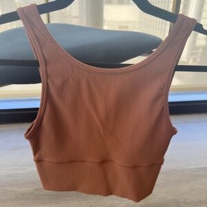 Lululemon Power Pivot Ribbed Tank Top Size 4 Color: Mauve Excellent Condition